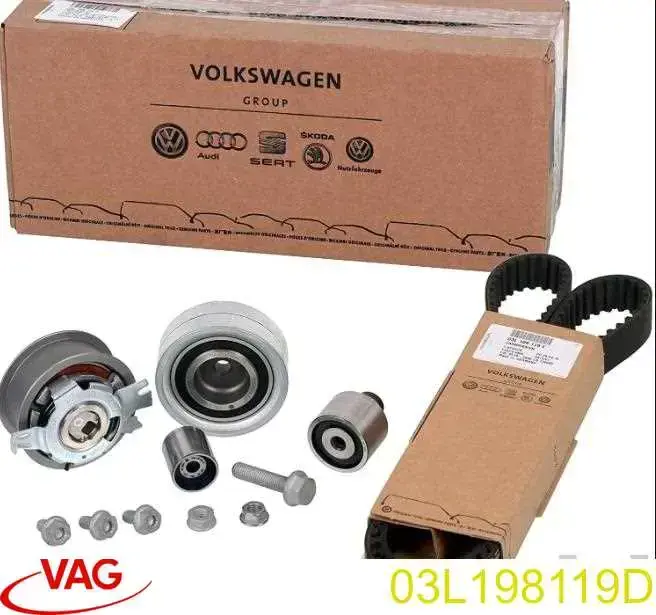 03L198119D VAG Correia do mecanismo de distribuição de gás, kit