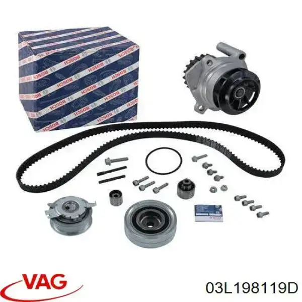 Compre 03L198119D VAG Correia do mecanismo de distribuição de gás, kit