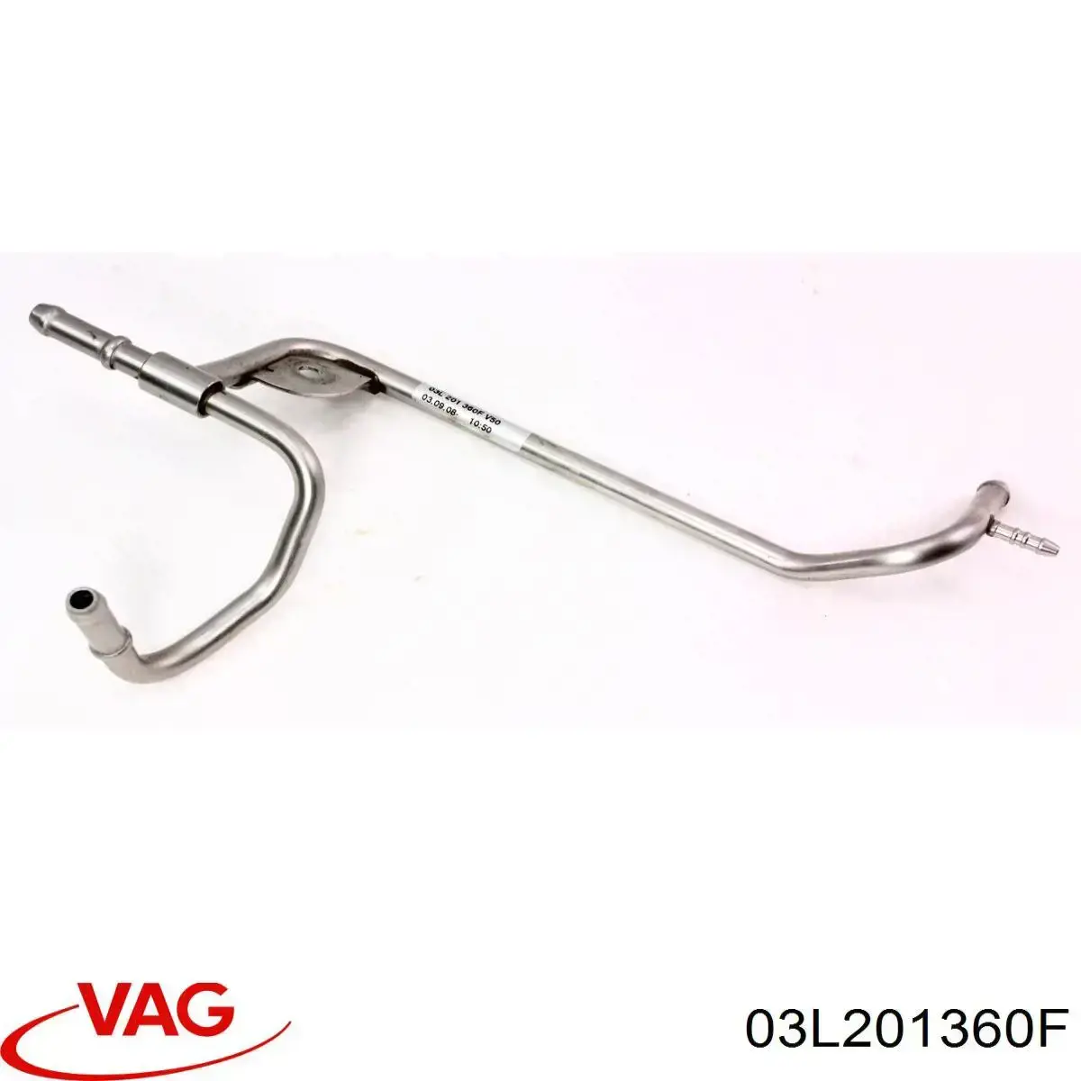 03L201360F VAG Tubo de combustível desde o trocador de calor até o filtro