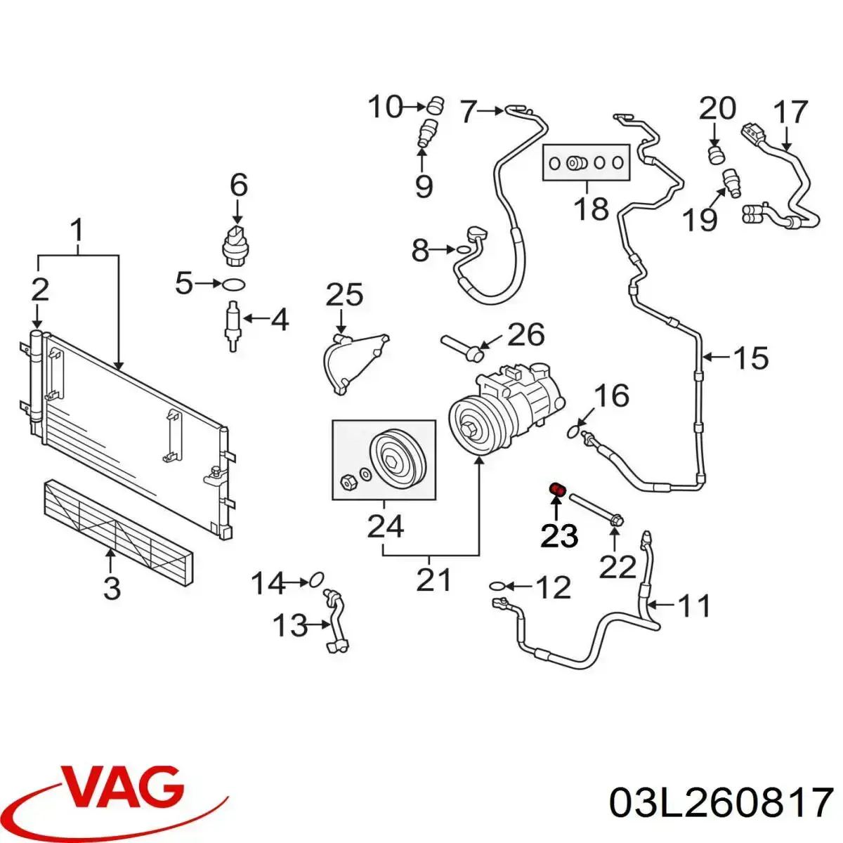  VAG 07K260817 preço, a partir de 2,28 USD
