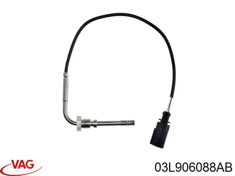 03L906088AB VAG Sensor de temperatura dos gases de escape (GE), até o catalisador