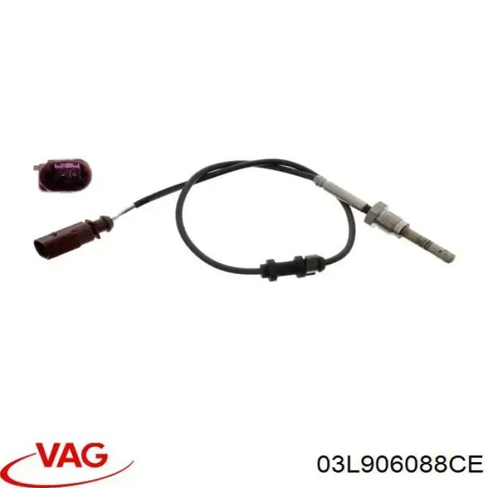 Sensor de temperatura dos gases de escape (GE), depois de filtro de partículas diesel VAG 03L906088CE preço, a partir de 77,46 USD