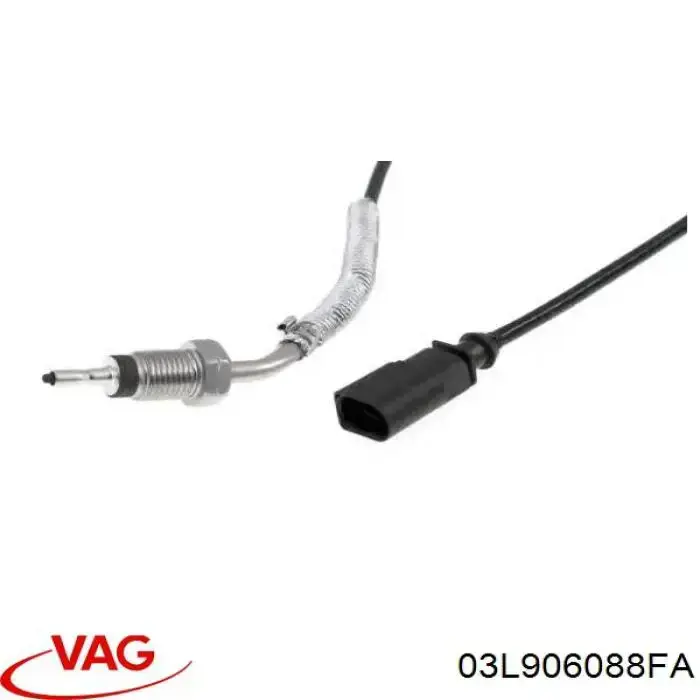 03L906088FA VAG Sensor de temperatura dos gases de escape (GE), antes de turbina