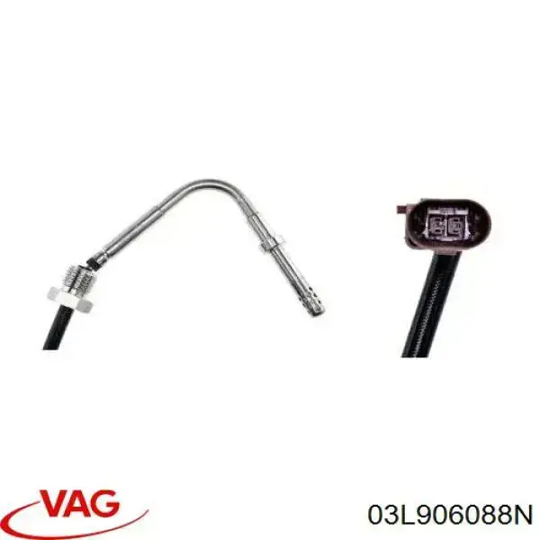 Sensor de temperatura dos gases de escape (GE), antes de filtro de partículas diesel VAG 03L906088N preço, a partir de 53,90 USD