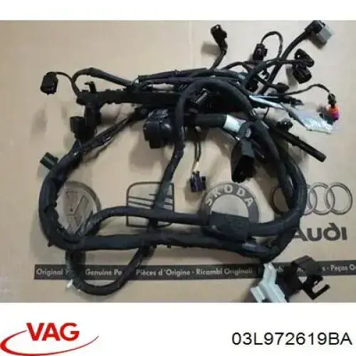 03L972619BA VAG Fios isolados da seção de motor