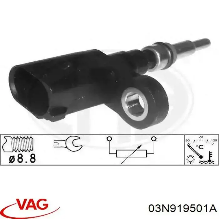 Sensor de temperatura do fluido de esfriamento VAG 03N919501A preço, a partir de 34,42 USD