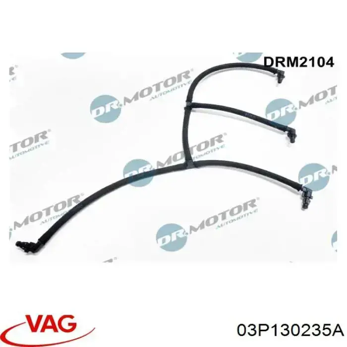 Tubo de combustível, inverso desde os injetores VAG 03P130235A preço, a partir de 47,32 USD