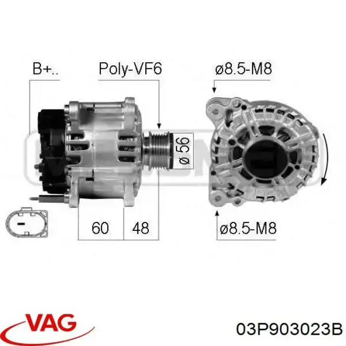 03P903023B VAG Gerador