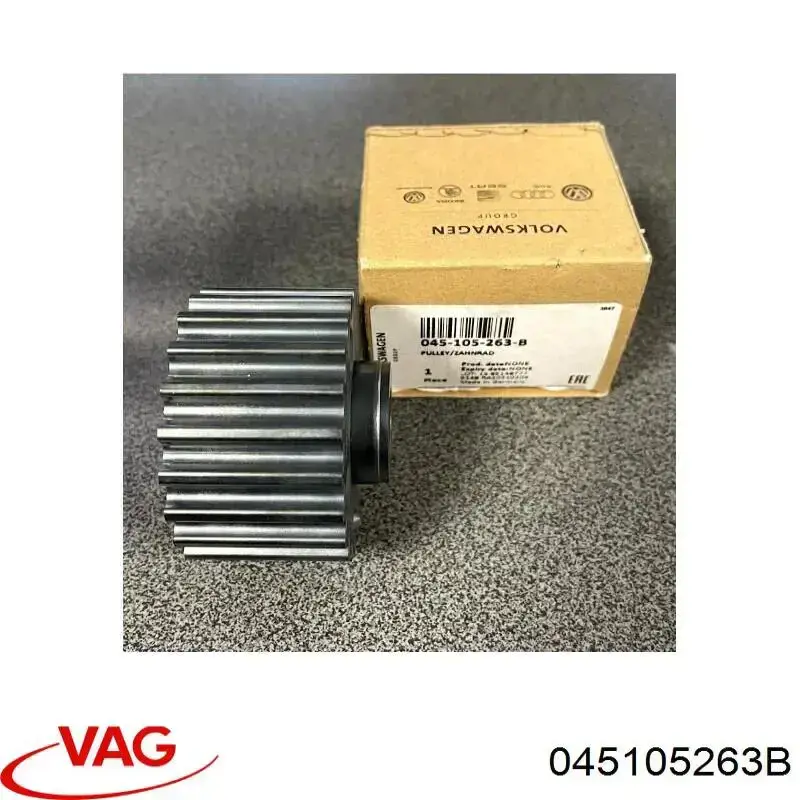Engrenagem de cadeia da roda dentada de acionamento de cambota de motor VAG 045105263B preço, a partir de 18,62 USD