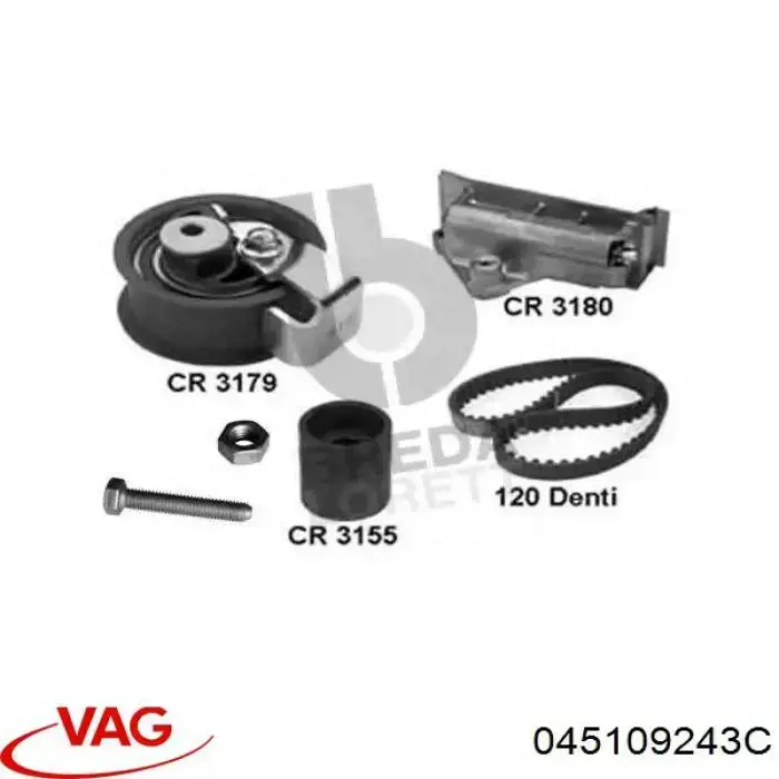 Compre 045109243C VAG Rolo de reguladora de tensão da correia do mecanismo de distribuição de gás