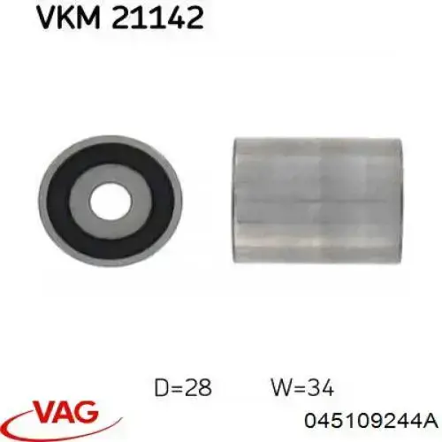 Rolo parasita da correia do mecanismo de distribuição de gás VAG 045109244A preço, a partir de 15,13 USD
