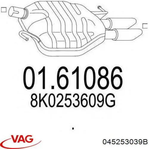 Compre 045253039B VAG Vedante de tubo coletor de escape