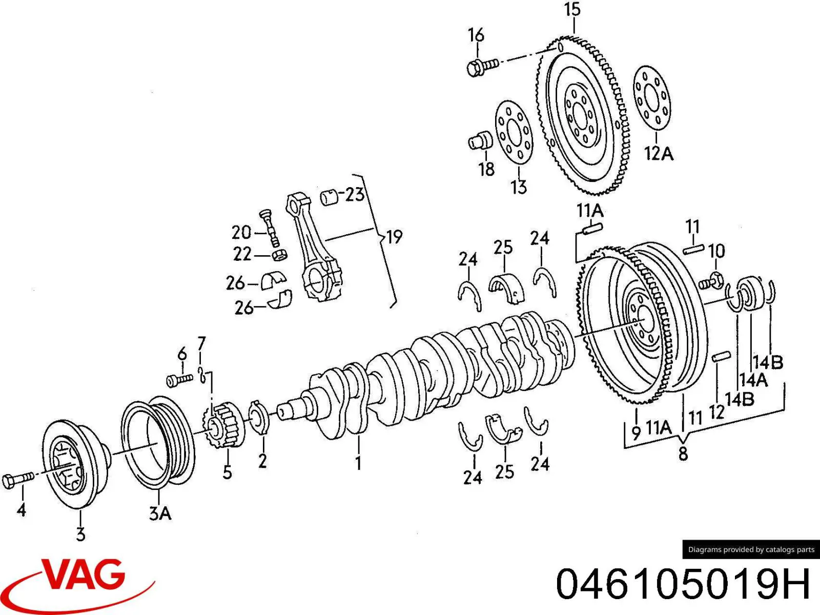 046105019H VAG Cambota de motor