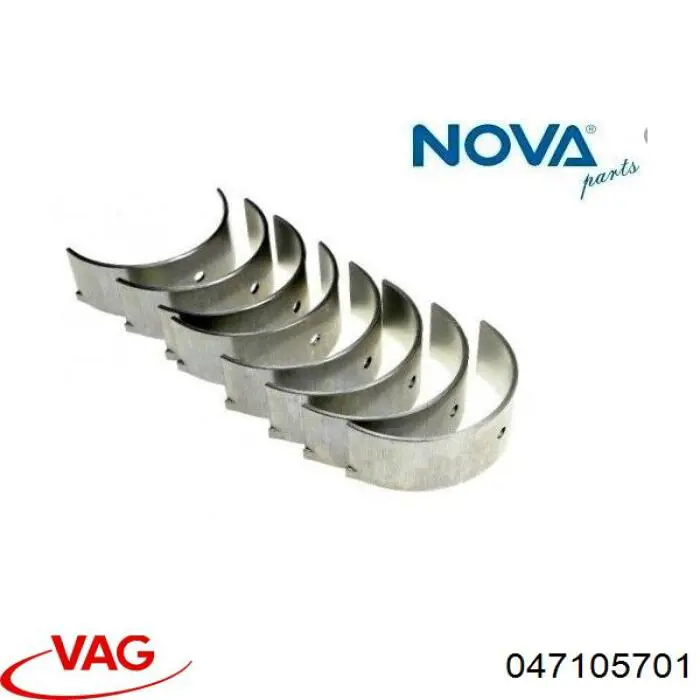 047105701 VAG Folhas inseridas de cambota de biela, kit, padrão (STD)