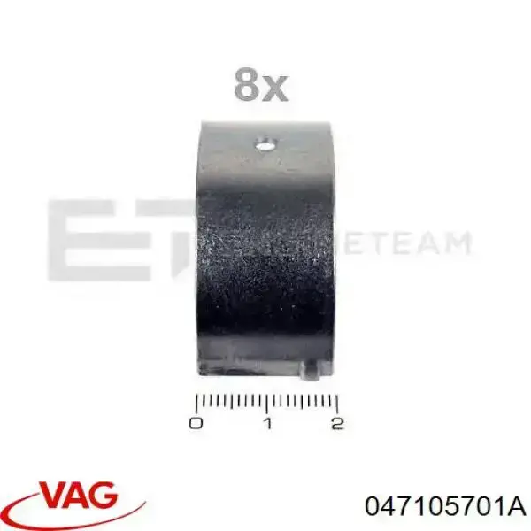 Folhas inseridas de cambota de biela, kit, padrão (STD) VAG 047105701A preço, a partir de 8,09 USD