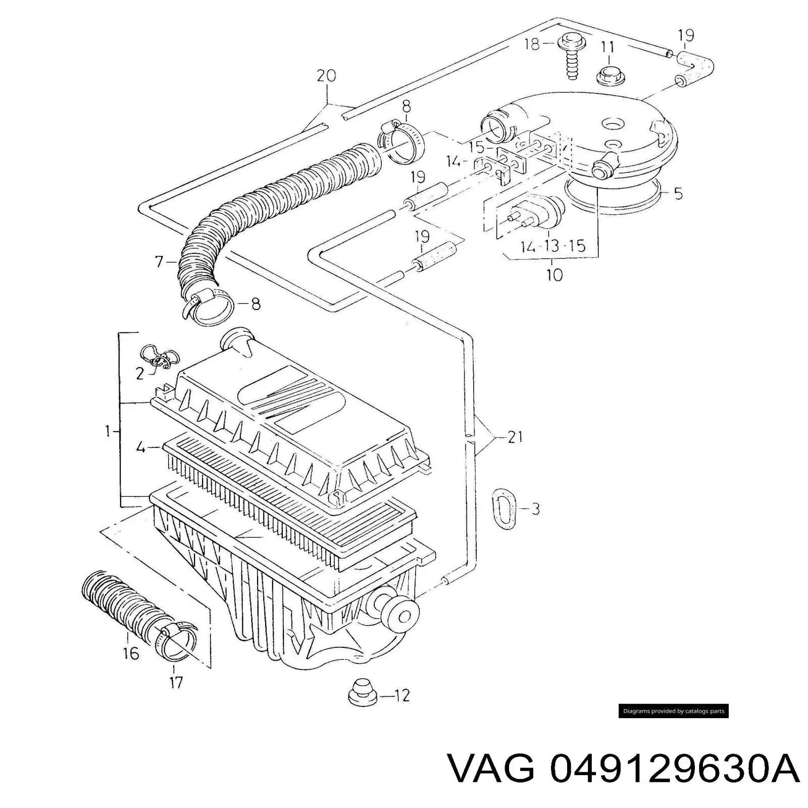Sensor de temperatura da mistura de ar Volkswagen Golf II 19E, 1G1