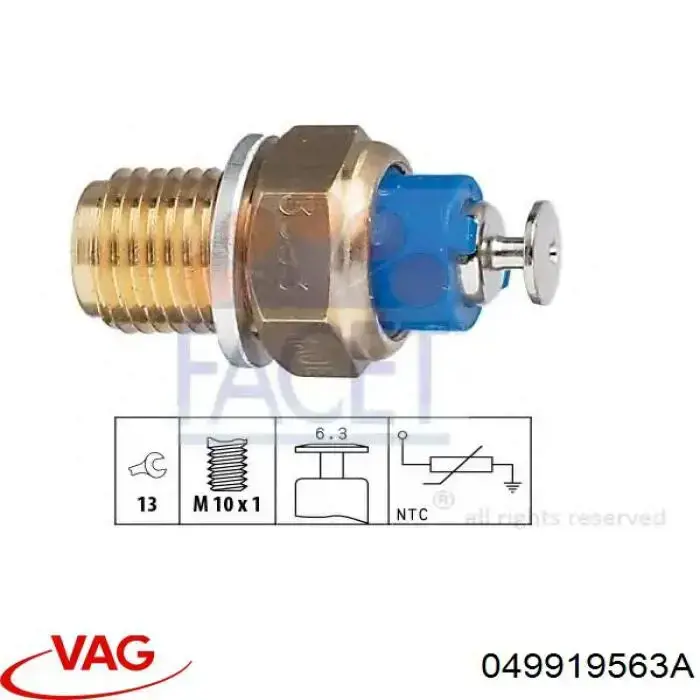Compre 049919563A VAG Sensor de temperatura de óleo de motor