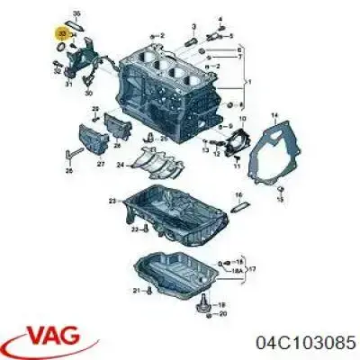 Vedação dianteira de cambota de motor VAG 04C103085 preço, a partir de 6,50 USD