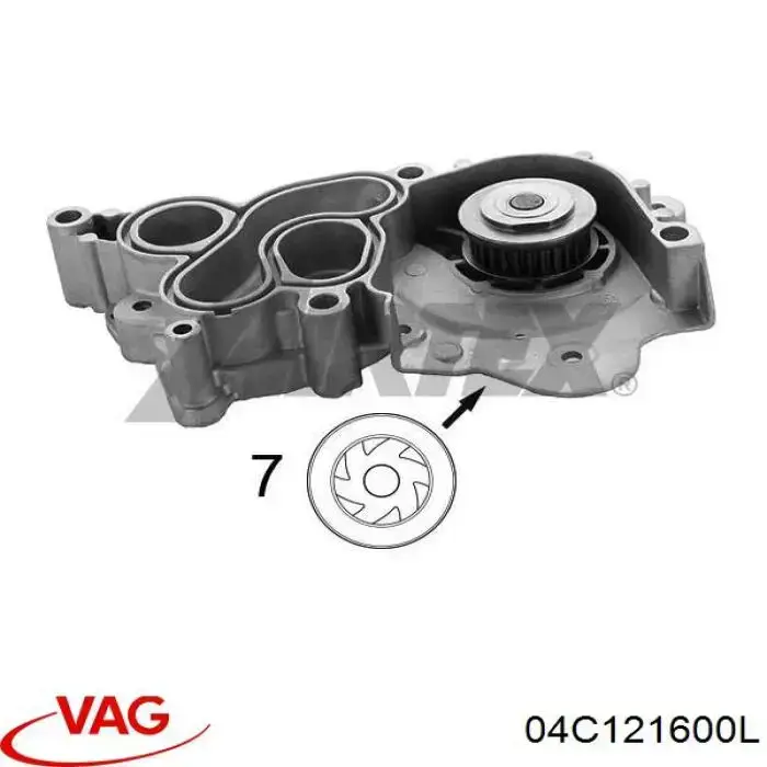 Compre 04C121600L VAG Bomba de água (bomba) de esfriamento
