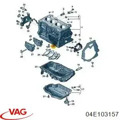 04E103157 VAG Injetor de óleo