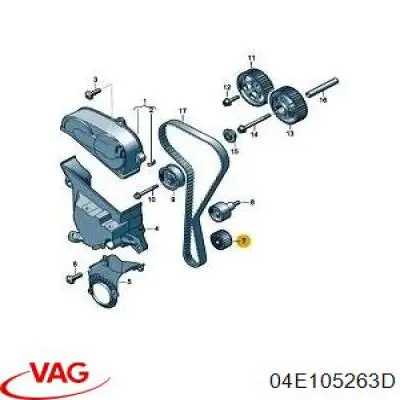 Engrenagem de cadeia da roda dentada de acionamento de cambota de motor VAG 04E105263A preço, a partir de 8,78 USD