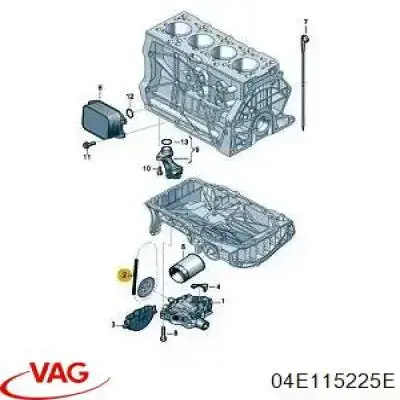 04E115225E VAG Cadeia de bomba de óleo