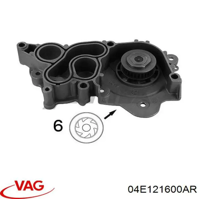Compre 04E121600AR VAG Bomba de água (bomba) de esfriamento