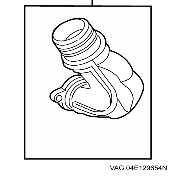 04E129654N VAG Cano derivado de ar, entrada na turbina (supercompressão)