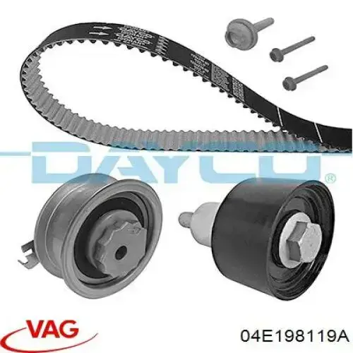 04E198119A VAG Correia do mecanismo de distribuição de gás, kit