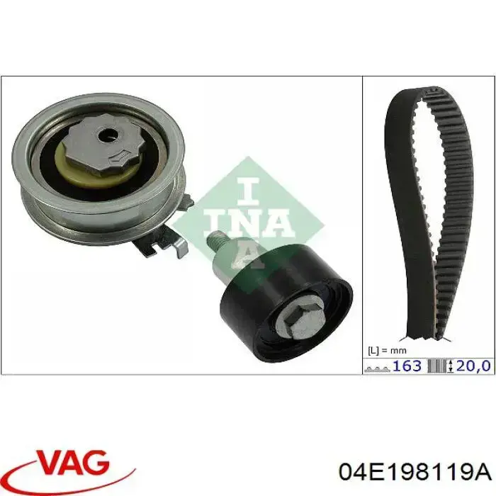 Correia do mecanismo de distribuição de gás, kit VAG 04E198119A preço, a partir de 80,34 USD