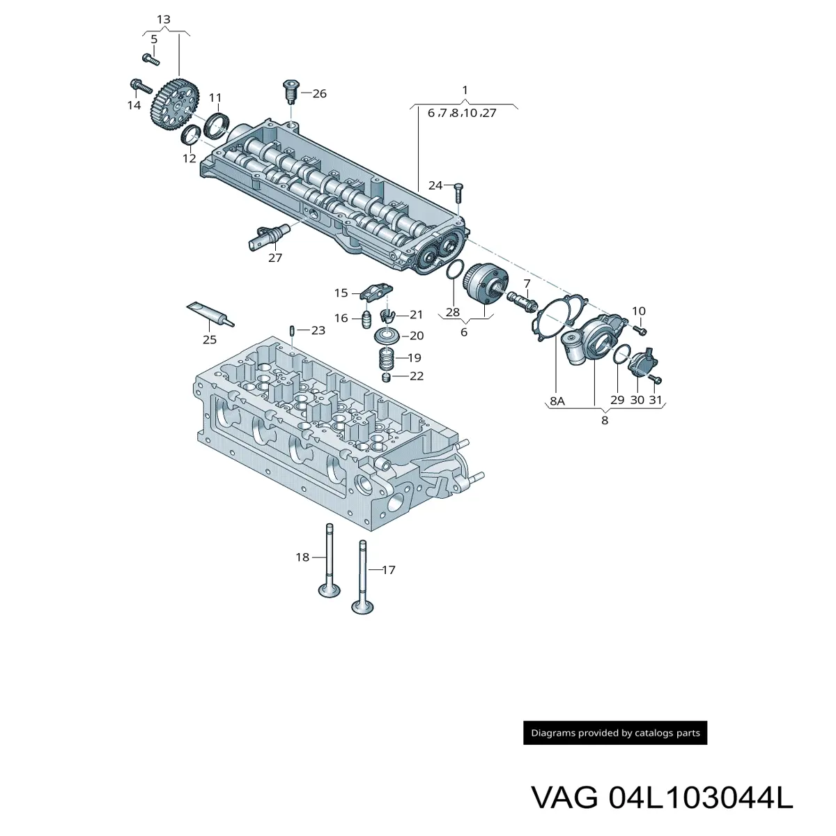 04L103044L VAG Cama da árvore distribuidora