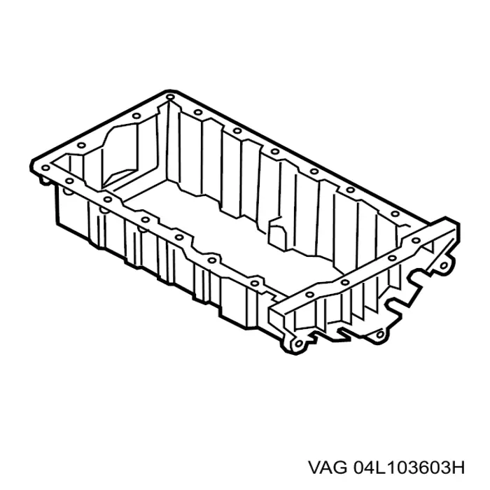 04L103603H VAG Panela de óleo de cárter do motor, parte superior