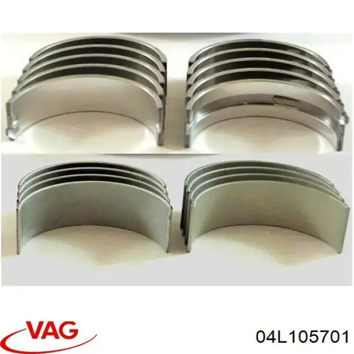04L105701 VAG Folhas inseridas de cambota de biela, kit, padrão (STD)
