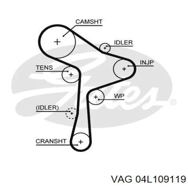 Correia do mecanismo de distribuição de gás VAG 04L109119 preço, a partir de 55,50 USD