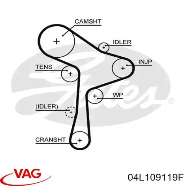Correia do mecanismo de distribuição de gás VAG 04L109119F preço, a partir de 99,26 USD