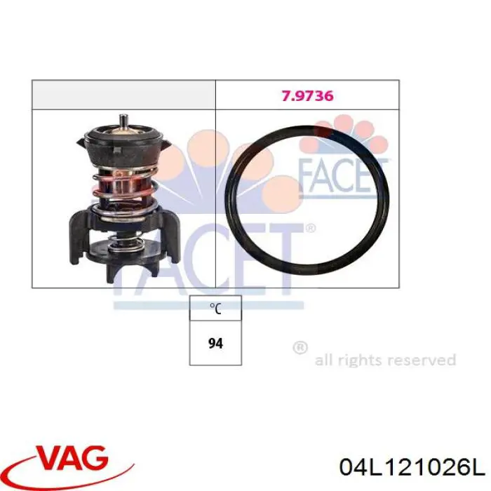 04L121026L VAG Caixa do termostato