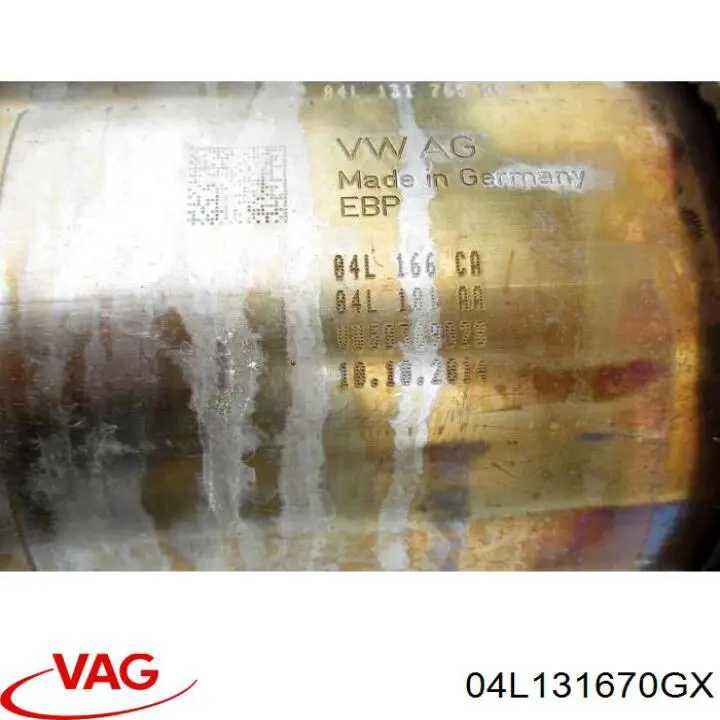 04L131670GX VAG Filtro de partículas do sistema dos gases de escape
