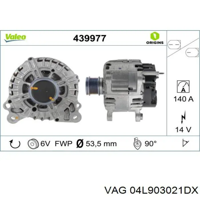 Compre 04L903021DX VAG Gerador