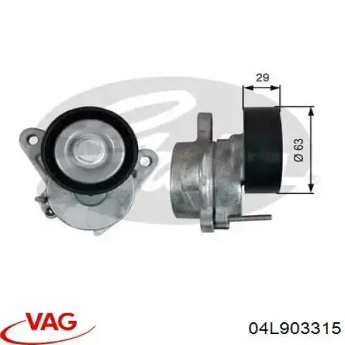 Reguladora de tensão da correia do mecanismo de distribuição de gás VAG 04L903315 preço, a partir de 49,46 USD