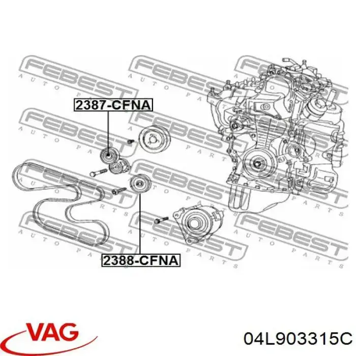 Correia dos conjuntos de transmissão, kit VAG 04L903315C preço, a partir de 71,58 USD