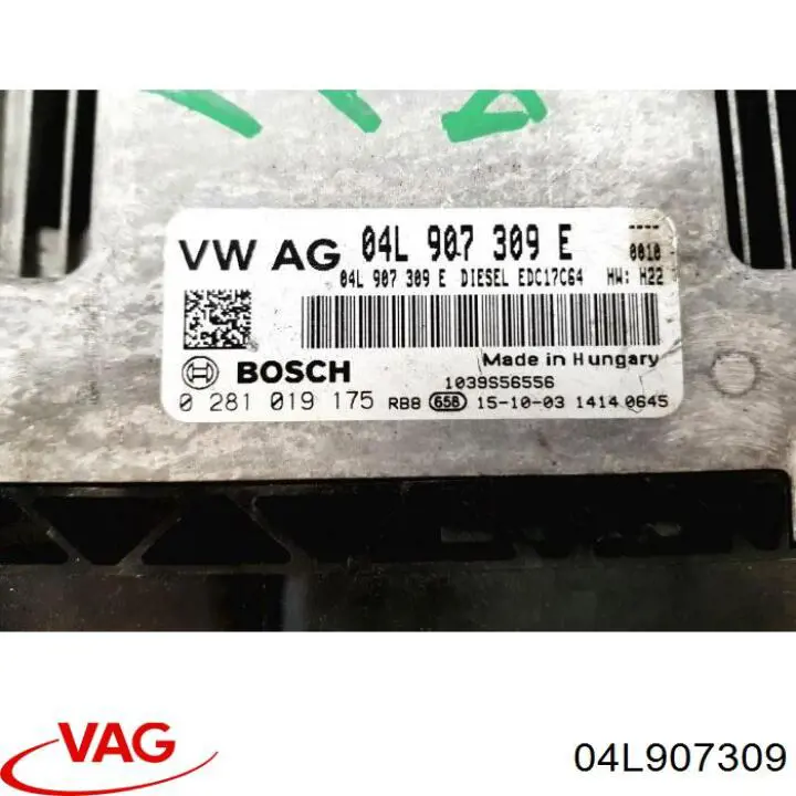 04L907309 VAG Módulo de direção (Centralina eletrônica) de motor