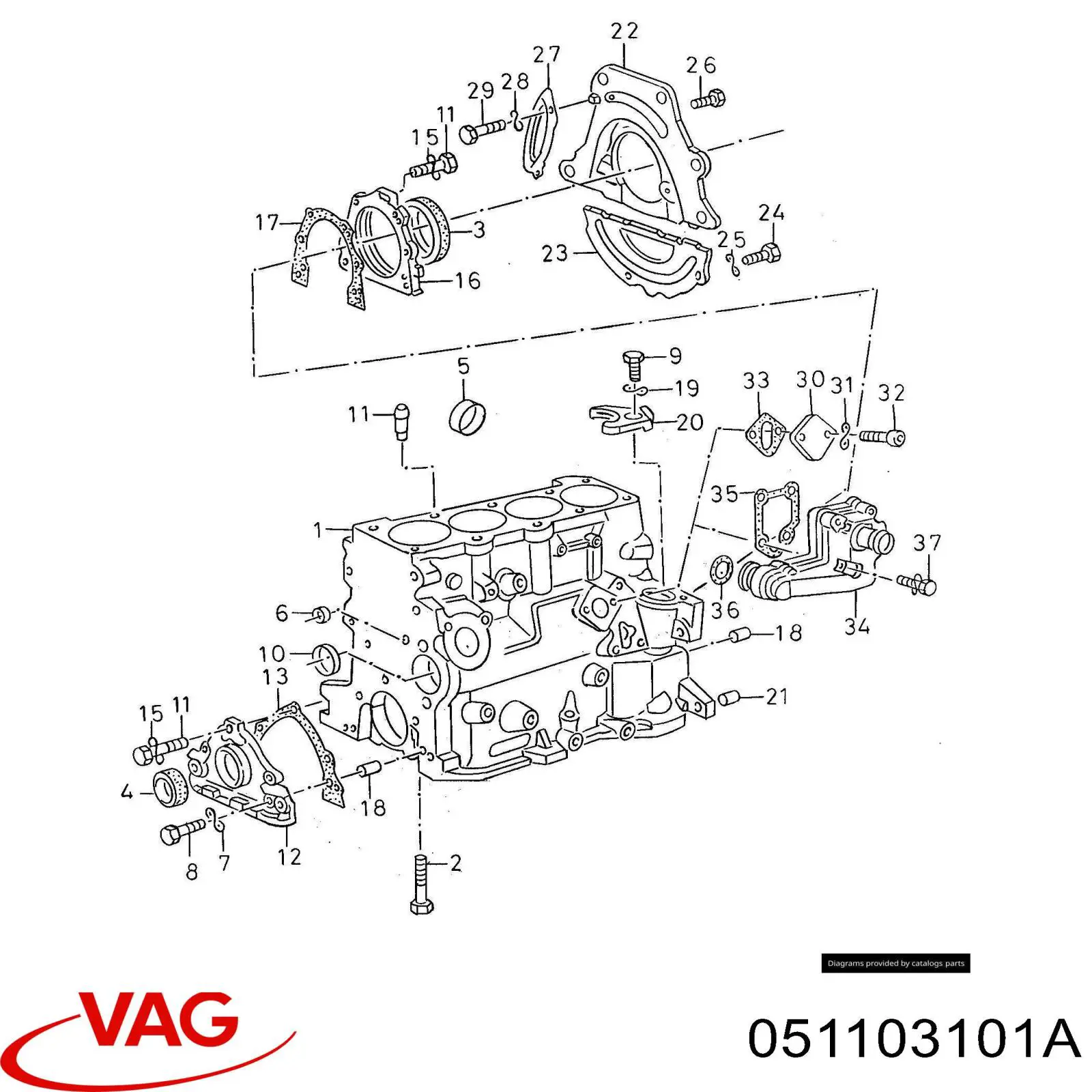 051103101A VAG Bloco de cilindros de motor