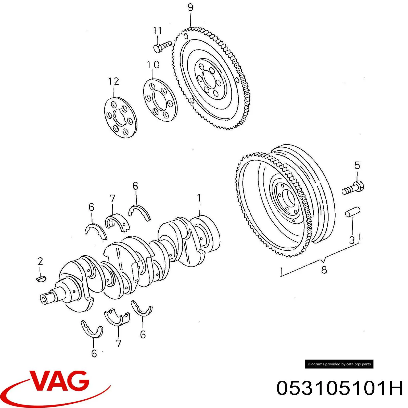 053105101H VAG Cambota de motor