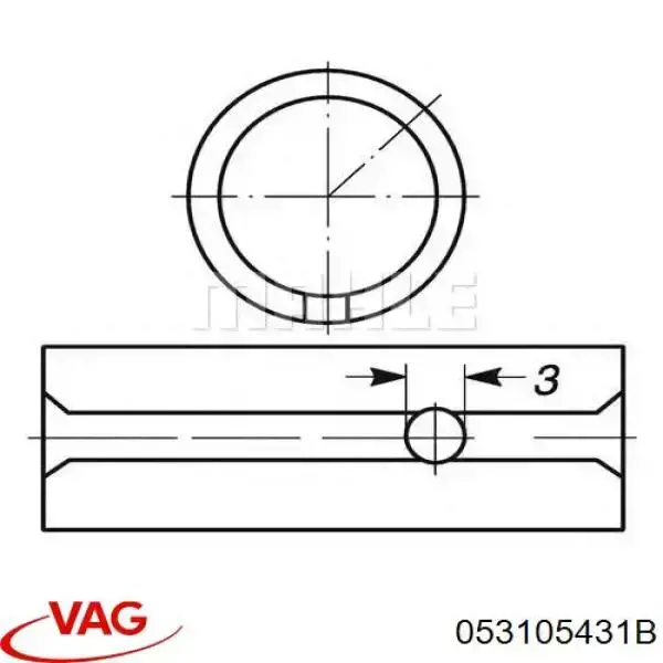 Bucha de biela VAG 053105431B preço, a partir de 5,25 USD