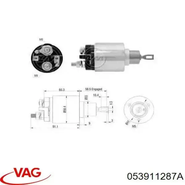 Relê retrator do motor de arranco VAG 053911287A preço, a partir de 50,63 USD
