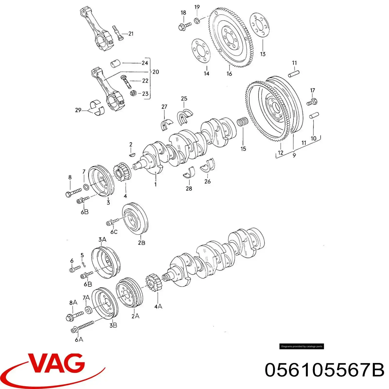  VAG 056105567B preço, a partir de 37,49 USD