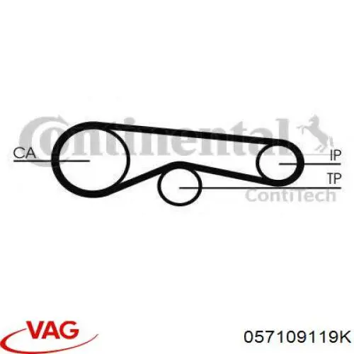 Correia do mecanismo de distribuição de gás VAG 057109119K preço, a partir de 26,69 USD