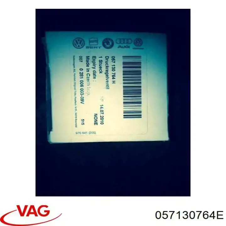 Regulador de pressão de combustível na régua de injectores VAG 057130764E preço, a partir de 156,35 USD