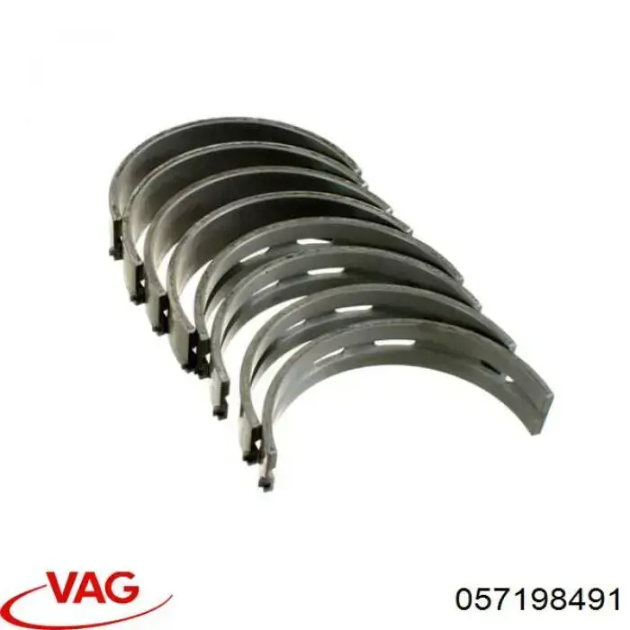 057198491 VAG Folhas inseridas principais de cambota, kit, padrão (STD)