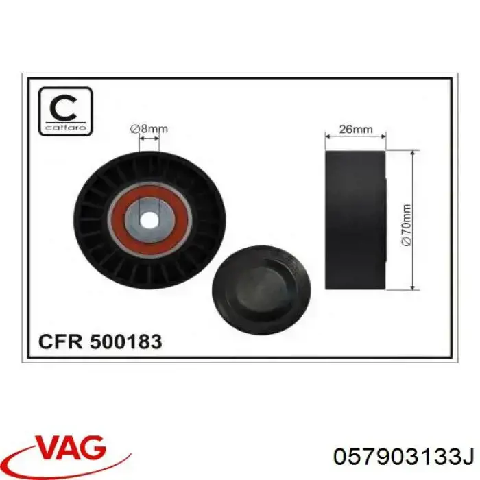 Reguladora de tensão da correia de transmissão VAG 057903133J preço, a partir de 152,68 USD
